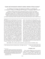 Genetic and environmental variation in methane emissions of sheep at pasture
