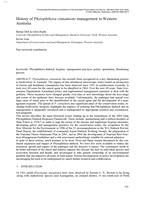 History of Phytophthora cinnamomi management in Western Australia