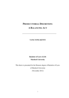 Prosecutorial discretion: A balancing act