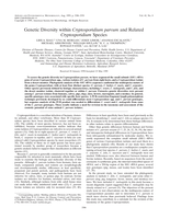 Genetic diversity within Cryptosporidium parvum and related Cryptosporidium species.