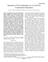 Interactive 3D visualization as a tool for construction education