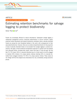 Estimating retention benchmarks for salvage logging to protect biodiversity