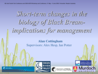The biology of the Black Bream, Acanthopagrus butcheri, in the Swan-Canning Estuary has undergone short-term, marked changes: implications for stock assessment