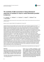 The sensitivity of QBA assessments of sheep behavioural expression to variations in visual or verbal information provided to observers