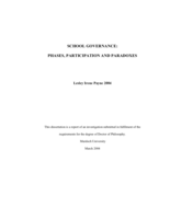 School governance: phases, participation and paradoxes