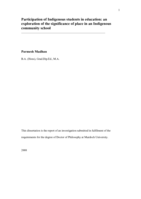 Participation of Indigenous students in education: an exploration of the significance of place in an Indigenous community school