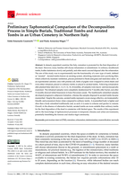 Preliminary taphonomical comparison of the decomposition process in simple burials, traditional tombs and aerated tombs in an urban cemetery in Northern Italy