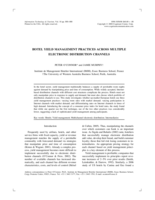 Hotel yield management practices across multiple electronic distribution channels