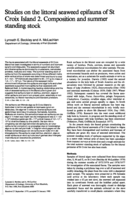Studies on the littoral seaweed epifauna of St Croix Island. 2. Composition and summer standing stock