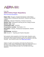 Through a tangled Wonderland: What makes transformative professional learning for teachers and school leaders