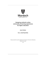 Designing authentic online community of learning experiences for higher education