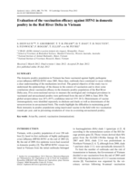 Evaluation of the vaccination efficacy against H5N1 in domestic poultry in the Red River Delta in Vietnam