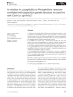 Is variation in susceptibility to Phytophthora ramorum correlated with population genetic structure in coast live oak (Quercus agrifolia)?
