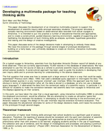 Developing a multimedia package for teaching thinking skills