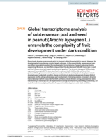 Global transcriptome analysis of subterranean pod and seed in peanut (Arachis hypogaea L.) unravels the complexity of fruit development under dark condition