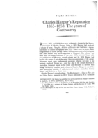 Charles Harpur's reputation 1853 - 1858: The years of controversy