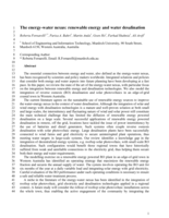 The energy-water nexus: Renewable energy and water desalination