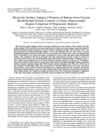 Merozoite surface antigen 2 proteins of Babesia bovis vaccine breakthrough isolates contain a unique hypervariable region composed of degenerate repeats