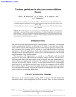 Various problems in electron-atom collision theory