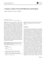 A sequence analysis of  nonverbal behaviour and deception