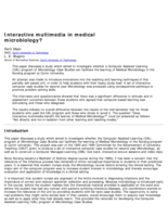 Interactive multimedia in medical microbiology?