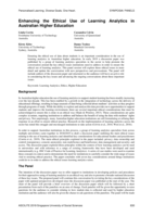 Enhancing the ethical use of learning analytics in Australian higher education