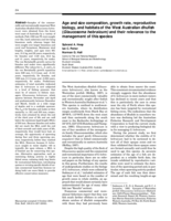 Age and size composition, growth rate, reproductive biology, and habitats of the West Australian dhufish (Glaucosoma hebraicum) and their relevance to the management of this species