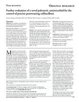 Further evaluation of a novel polymeric antimicrobial for the control of porcine postweaning colibacillosis