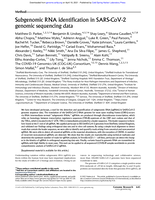 Subgenomic RNA identification in SARS-CoV-2 genomic sequencing data