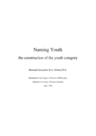 Naming youth: the construction of the youth category