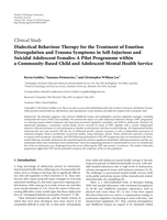 Dialectical Behaviour Therapy for the treatment of emotion dysregulation and trauma symptoms in self-injurious and suicidal adolescent females: A pilot programme within a community-based child and adolescent mental health service