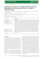 Assembly and analysis of a qingke reference genome demonstrate its close genetic relation to modern cultivated barley