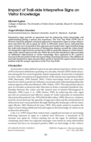 Impact of trail-side interpretive signs on visitor knowledge
