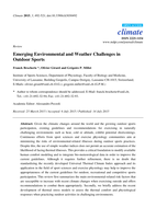 Emerging environmental and weather challenges in outdoor sports