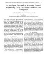 An intelligent approach of achieving demand response by fuzzy logic based domestic load management