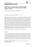 Baseline survey of the fish fauna of a highly eutrophic estuary and evidence for its colonisation by Goldfish (Carassius auratus)