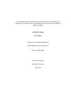Investigating the role of school-based outreach programs in developing the aspirations of low SES students and building their social and cultural capital for higher education