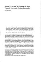 Brassey's Law and the economy of high wages in Nineteenth-Century economics