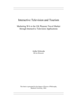 Interactive television and tourism: marketing WA to the UK pleasure travel market through interactive television applications