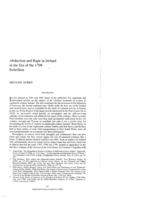 Abduction and rape in Ireland in the era of rebellion