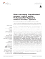 Neuro-mechanical determinants of repeated treadmill sprints - Usefulness of an “hypoxic to normoxic recovery” approach