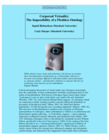 Corporeal virtuality: The impossibility of a fleshless ontology