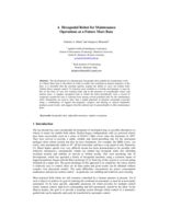 A hexapodal robot for maintenance operations at a future Mars base