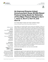 An improved Enzyme-Linked Immunosorbent Assay (ELISA) based protocol using seeds for detection of five major peanut allergens Ara h 1, Ara h 2, Ara h 3, Ara h 6, and Ara h 8