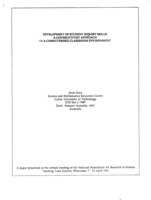 Development of student inquiry skills: A constructivist approach in a computerised classroom environment