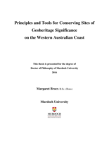Principles and tools for conserving sites of geoheritage significance on the Western Australian coast