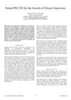 Pulsed PECVD for the growth of silicon nanowires