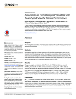 Association of hematological variables with team-sport specific fitness performance
