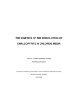 The kinetics of the dissolution of chalcopyrite in chloride media