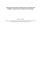 Analysing the performance of Islamic and conventional stock portfolios: Evidence from the Malaysia stock exchange